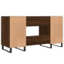 Escritorio madera de ingeniería roble marrón 140x50x75 cm de vidaXL, Escritorios - Ref: Foro24-829579, Precio: 143,29 €, Desc...