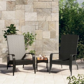 Silla de jardín Adirondack ratán sintético negro de vidaXL, Sillas de jardín - Ref: Foro24-319694, Precio: 100,07 €, Descuent...