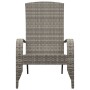 Silla de jardín Adirondack ratán sintético gris de vidaXL, Sillas de jardín - Ref: Foro24-319695, Precio: 103,48 €, Descuento: %