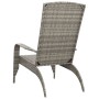 Silla de jardín Adirondack ratán sintético gris de vidaXL, Sillas de jardín - Ref: Foro24-319695, Precio: 98,12 €, Descuento: %