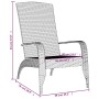 Silla de jardín Adirondack ratán sintético gris de vidaXL, Sillas de jardín - Ref: Foro24-319695, Precio: 103,48 €, Descuento: %