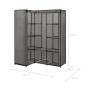 Gray corner cabinet 130x87x169 cm by vidaXL, Wardrobes - Ref: Foro24-282452, Price: 56,97 €, Discount: %