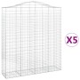 Gabionenkörbe 5 Stück bogenförmiges Eisen 200x50x220/240 cm von vidaXL, Töpfe und Pflanzgefäße - Ref: Foro24-3145769, Preis: ...