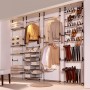 Telescopic closet system with aluminum bars and shelf by vidaXL, Wardrobes - Ref: Foro24-321113, Price: 74,64 €, Discount: %