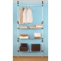 Telescopic closet system with aluminum bars and shelf by vidaXL, Wardrobes - Ref: Foro24-321113, Price: 74,64 €, Discount: %