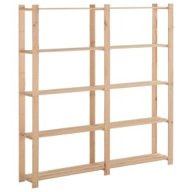 5-level solid pine wood shelf 170x28.5x170 cm by vidaXL, Industrial shelving - Ref: Foro24-327319, Price: 97,19 €, Discount: %