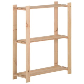 3-tier solid pine wood shelf 60x28.5x90 cm by vidaXL, Industrial shelving - Ref: Foro24-327322, Price: 32,99 €, Discount: %