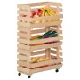 Carrito para verduras madera maciza de pino 37x30x80 cm de vidaXL, Carros de cocina y comedor - Ref: Foro24-327325, Precio: 6...