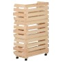 Solid pine wood vegetable cart 37x30x80 cm by vidaXL, Kitchen and dining carts - Ref: Foro24-327325, Price: 61,38 €, Discount: %