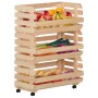 Vegetable cart solid pine wood 57x30x80 cm by vidaXL, Kitchen and dining carts - Ref: Foro24-327326, Price: 79,38 €, Discount: %