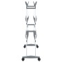 Shoe rack with wheels silver 66x27x100 cm by vidaXL, Shoe racks and shoe organizers - Ref: Foro24-344371, Price: 52,80 €, Dis...