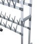 Shoe rack with wheels silver 66x27x100 cm by vidaXL, Shoe racks and shoe organizers - Ref: Foro24-344371, Price: 52,80 €, Dis...