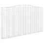 Gabion baskets 4 units arch shape iron 400x30x220/240 cm by vidaXL, Pots and planters - Ref: Foro24-3145906, Price: 1,00 €, D...