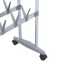 Shoe rack with wheels silver 66x27x100 cm by vidaXL, Shoe racks and shoe organizers - Ref: Foro24-344371, Price: 52,80 €, Dis...