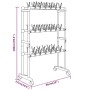 Shoe rack with wheels silver 66x27x100 cm by vidaXL, Shoe racks and shoe organizers - Ref: Foro24-344371, Price: 52,80 €, Dis...