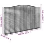 Gabion baskets 4 units arch shape iron 400x30x220/240 cm by vidaXL, Pots and planters - Ref: Foro24-3145906, Price: 1,00 €, D...