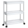 3-story silver and white aluminum storage cart by vidaXL, Storage containers - Ref: Foro24-344380, Price: 35,21 €, Discount: %