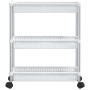 3-story silver and white aluminum storage cart by vidaXL, Storage containers - Ref: Foro24-344380, Price: 35,21 €, Discount: %