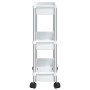 3-story silver and white aluminum storage cart by vidaXL, Storage containers - Ref: Foro24-344380, Price: 35,21 €, Discount: %