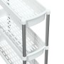 3-story silver and white aluminum storage cart by vidaXL, Storage containers - Ref: Foro24-344380, Price: 35,21 €, Discount: %