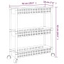 3-stöckiger Aufbewahrungswagen aus silberfarbenem und weißem Aluminium von vidaXL, Lagerbehälter - Ref: Foro24-344380, Preis:...