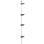 Telescopic shower corner shelf 4 shelves aluminum silver by vidaXL, Bathroom accessory mounts - Ref: Foro24-344382, Price: 26...