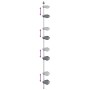 Telescopic shower corner shelf 4 shelves aluminum silver by vidaXL, Bathroom accessory mounts - Ref: Foro24-344382, Price: 26...