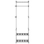 Clothing rack 3 levels silver aluminum 59x29x192 cm by vidaXL, Dresser Organizers and Bar Hangers - Ref: Foro24-344385, Price...