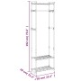 Clothing rack 3 levels silver aluminum 59x29x192 cm by vidaXL, Dresser Organizers and Bar Hangers - Ref: Foro24-344385, Price...