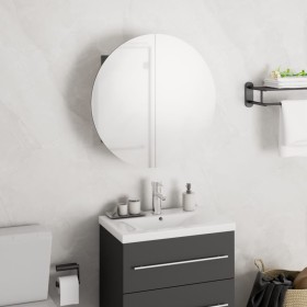 Bathroom cabinet with round mirror and gray LED 40x40x17.5 cm by vidaXL, bathroom vanities - Ref: Foro24-345581, Price: 120,6...