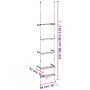 Telescopic garden shelving 3 shelves silver aluminum by vidaXL, Storage containers - Ref: Foro24-344386, Price: 46,68 €, Disc...