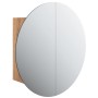 Bathroom cabinet with round mirror and LED oak 47x47x17.5 cm by vidaXL, bathroom vanities - Ref: Foro24-345586, Price: 128,99...