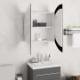 Bathroom cabinet with round mirror and white LED 54x54x17.5 cm by vidaXL, bathroom vanities - Ref: Foro24-345587, Price: 142,...