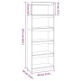 Black pine wood shelving/space divider 60x30x167.5 cm by vidaXL, Bookcases and shelves - Ref: Foro24-808177, Price: 97,49 €, ...