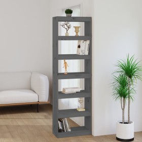 Gray pine wood shelving/space divider 60x30x199.5 cm by vidaXL, Bookcases and shelves - Ref: Foro24-808180, Price: 93,99 €, D...