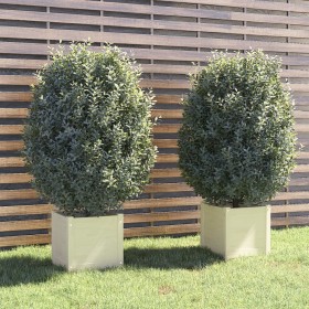 Planters 2 pcs solid white pine wood 40x40x40 cm by vidaXL, Pots and planters - Ref: Foro24-810537, Price: 61,99 €, Discount: %