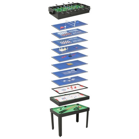 15 in 1 Multispieltisch schwarz 121x61x82 cm von vidaXL, Indoor-Spiele - Ref: Foro24-91945, Preis: 206,08 €, Rabatt: %