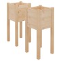 Planters 2 pcs solid pine wood 31x31x70 cm by vidaXL, Pots and planters - Ref: Foro24-810780, Price: 38,80 €, Discount: %