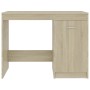 Escritorio madera contrachapada color roble Sonoma 100x50x76 cm de vidaXL, Escritorios - Ref: Foro24-801799, Precio: 79,86 €,...