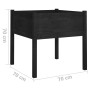 Jardinera de madera maciza de pino negro 70x70x70 cm de vidaXL, Maceteros y jardineras - Ref: Foro24-810817, Precio: 45,99 €,...