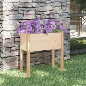 Jardinera de madera maciza de pino 70x31x70 cm de vidaXL, Maceteros y jardineras - Ref: Foro24-810819, Precio: 55,99 €, Descu...