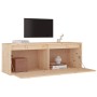 Solid pine wood wall cabinet 100x30x35 cm by vidaXL, Shelves and shelves - Ref: Foro24-813465, Price: 69,99 €, Discount: %