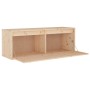 Solid pine wood wall cabinet 100x30x35 cm by vidaXL, Shelves and shelves - Ref: Foro24-813465, Price: 69,99 €, Discount: %