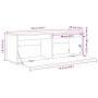 Wandschrank aus massivem Kiefernholz 100x30x35 cm von vidaXL, Regale und Regale - Ref: Foro24-813465, Preis: 69,99 €, Rabatt: %