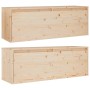 Armario de pared 2 uds madera maciza de pino 100x30x35cm de vidaXL, Estantes y estanterías - Ref: Foro24-813466, Precio: 128,...