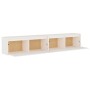 Wall-mounted cabinet, 2 units, solid white pine wood, 100x30x35cm by vidaXL, Shelves and shelves - Ref: Foro24-813468, Price:...