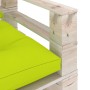 Garden pallet sofa with bright green cushions made of pine wood. by vidaXL, Outdoor sofas - Ref: Foro24-3066050, Price: 80,61...