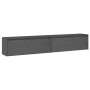 Wall cabinet 2 pcs solid gray pine wood 100x30x35 cm by vidaXL, Shelves and shelves - Ref: Foro24-813470, Price: 118,62 €, Di...