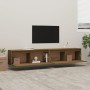 Wall cabinet 2 pcs honey brown pine wood 100x30x35 cm by vidaXL, Shelves and shelves - Ref: Foro24-813472, Price: 129,99 €, D...