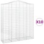 Gabionenkörbe 10 Stück bogenförmiges Eisen 200x50x220/240cm von vidaXL, Töpfe und Pflanzgefäße - Ref: Foro24-3145774, Preis: ...